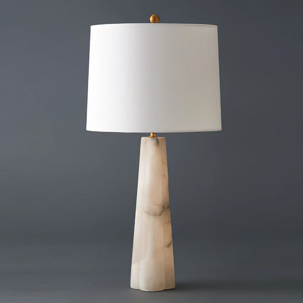 Quatrefoil Alabaster Table Lamp
