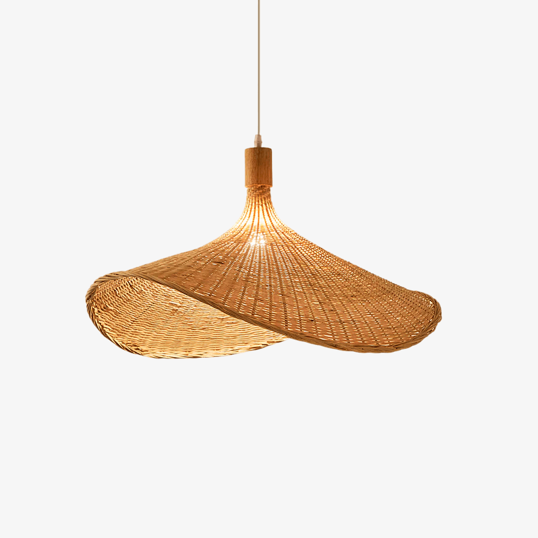 Rattan Hat Pendant Light