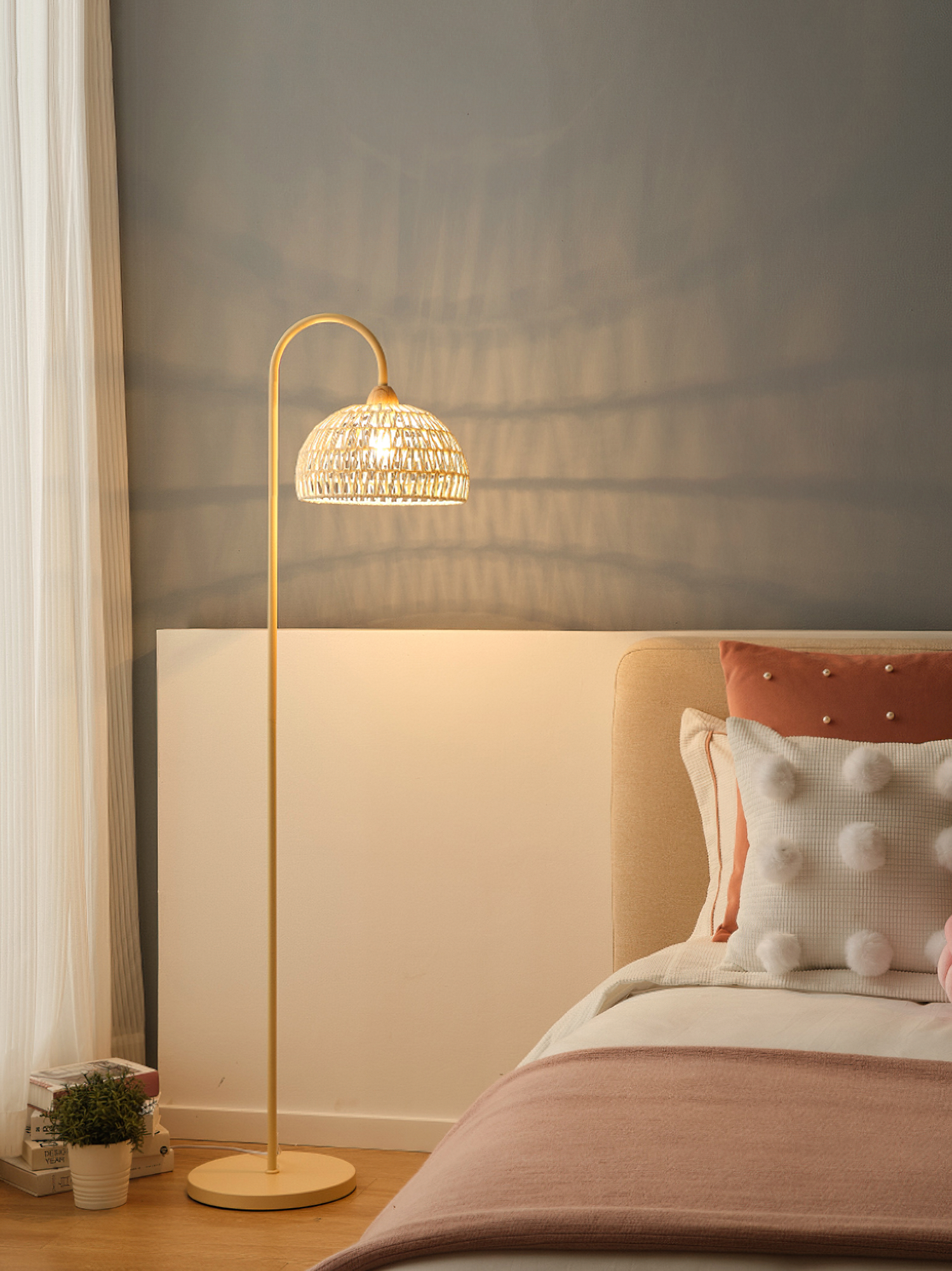 Tressie Rattan Floor Lamp