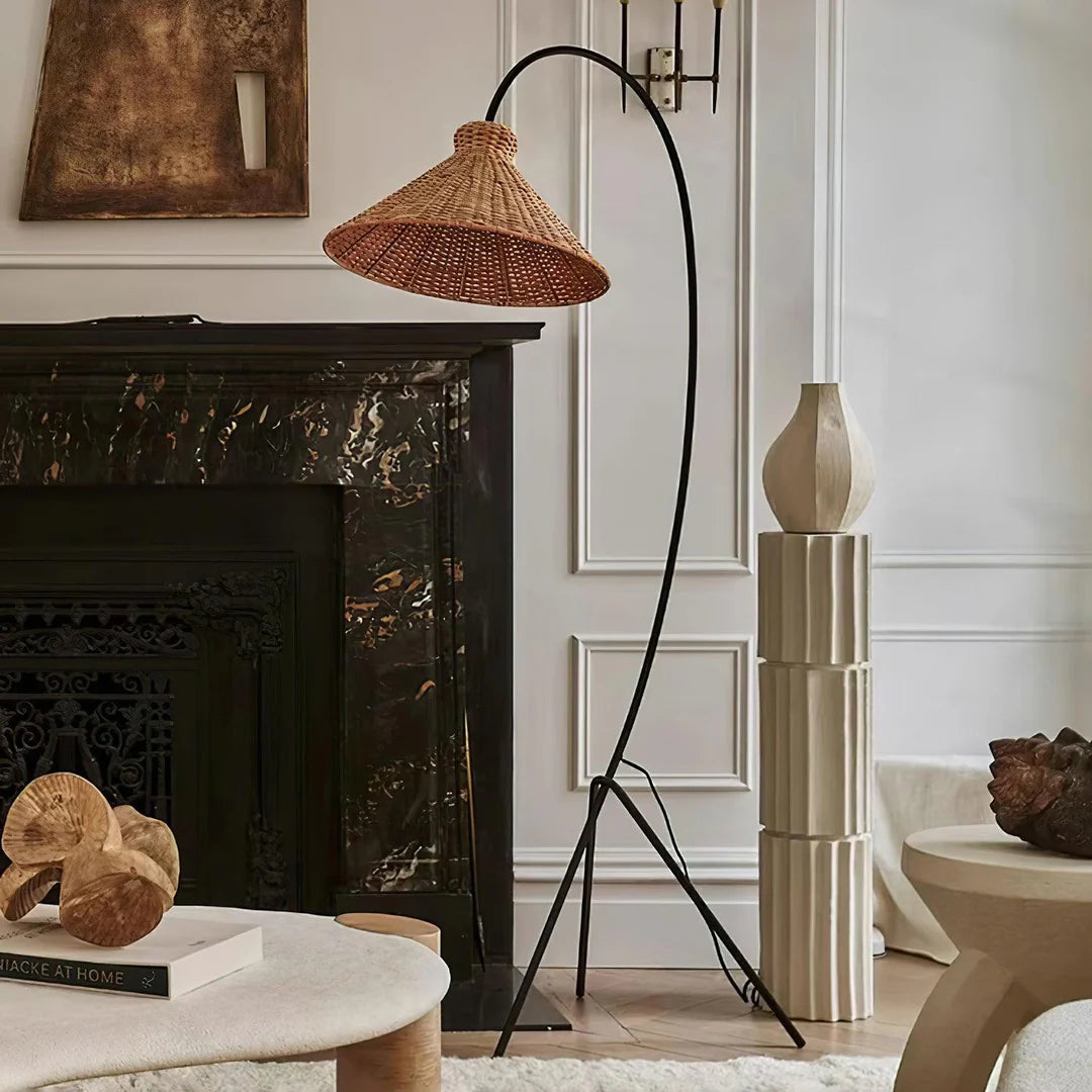 Swan Woven Floor Lamp