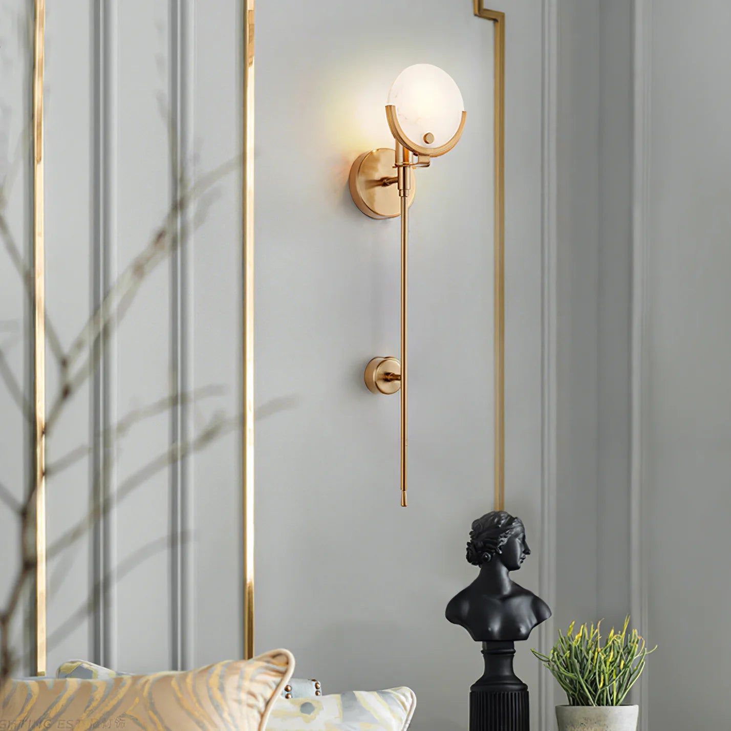 Tail Alabaster Wall Sconce