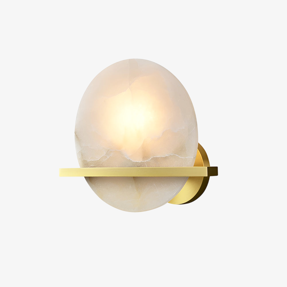 Vicky Alabaster Wall Sconce Round