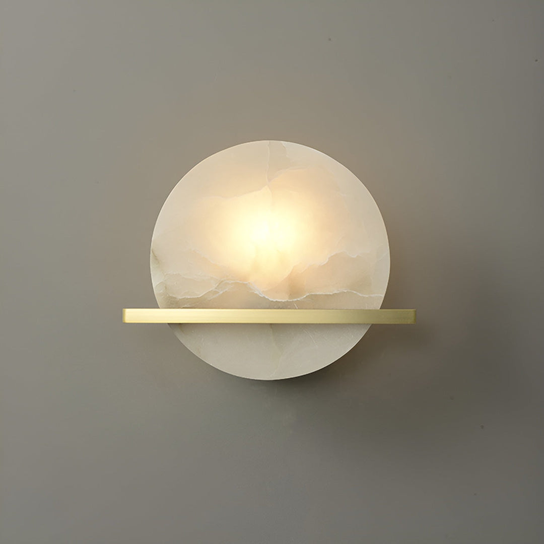 Vicky Alabaster Wall Sconce Round