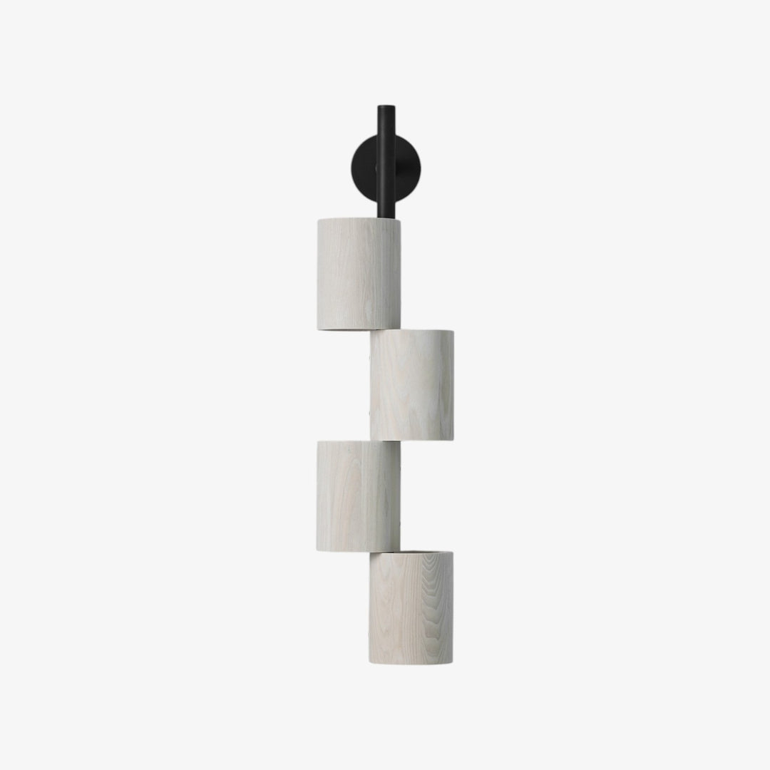 Wood Totem Sconce