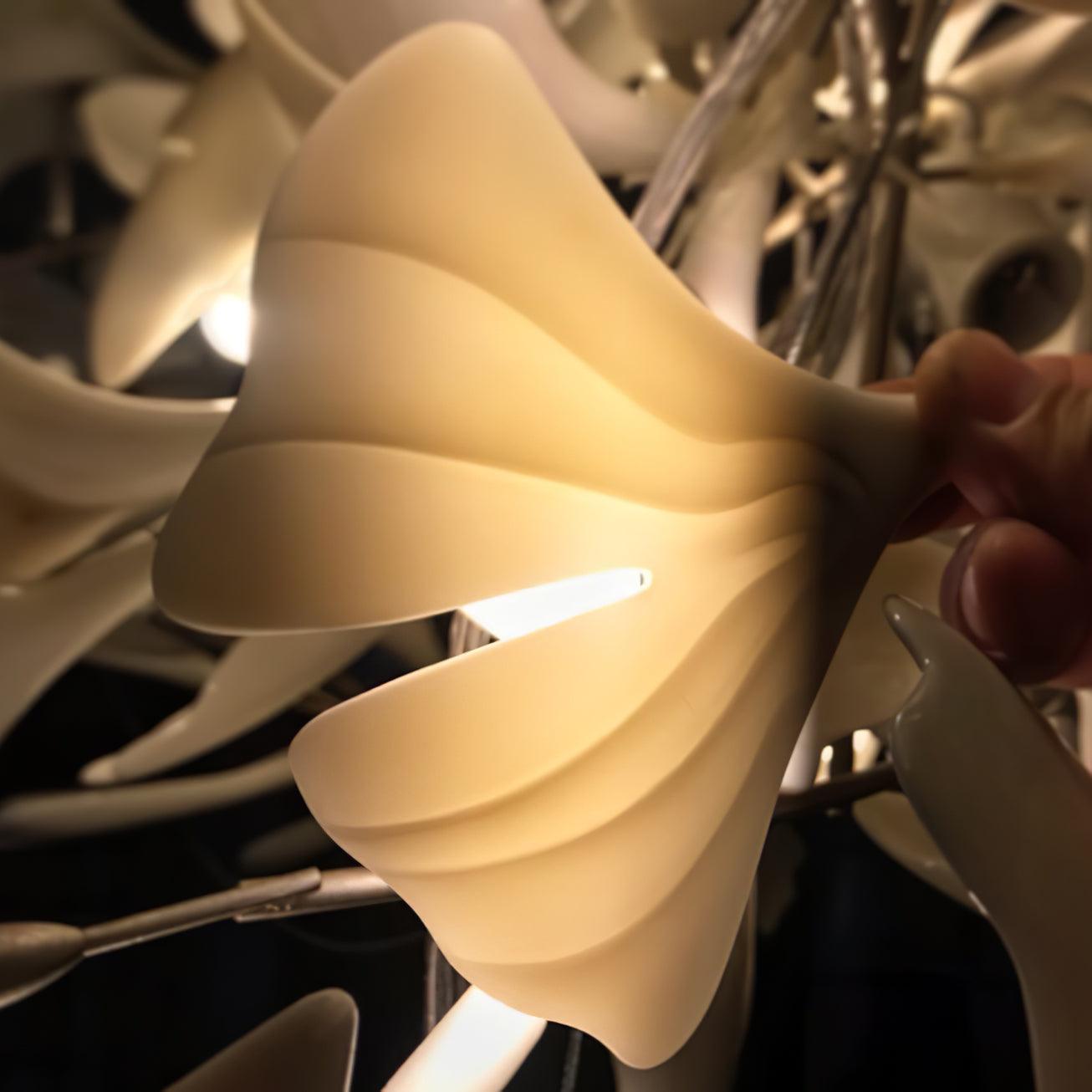 Carias Ceramic Ginkgo Pendant Light Extended