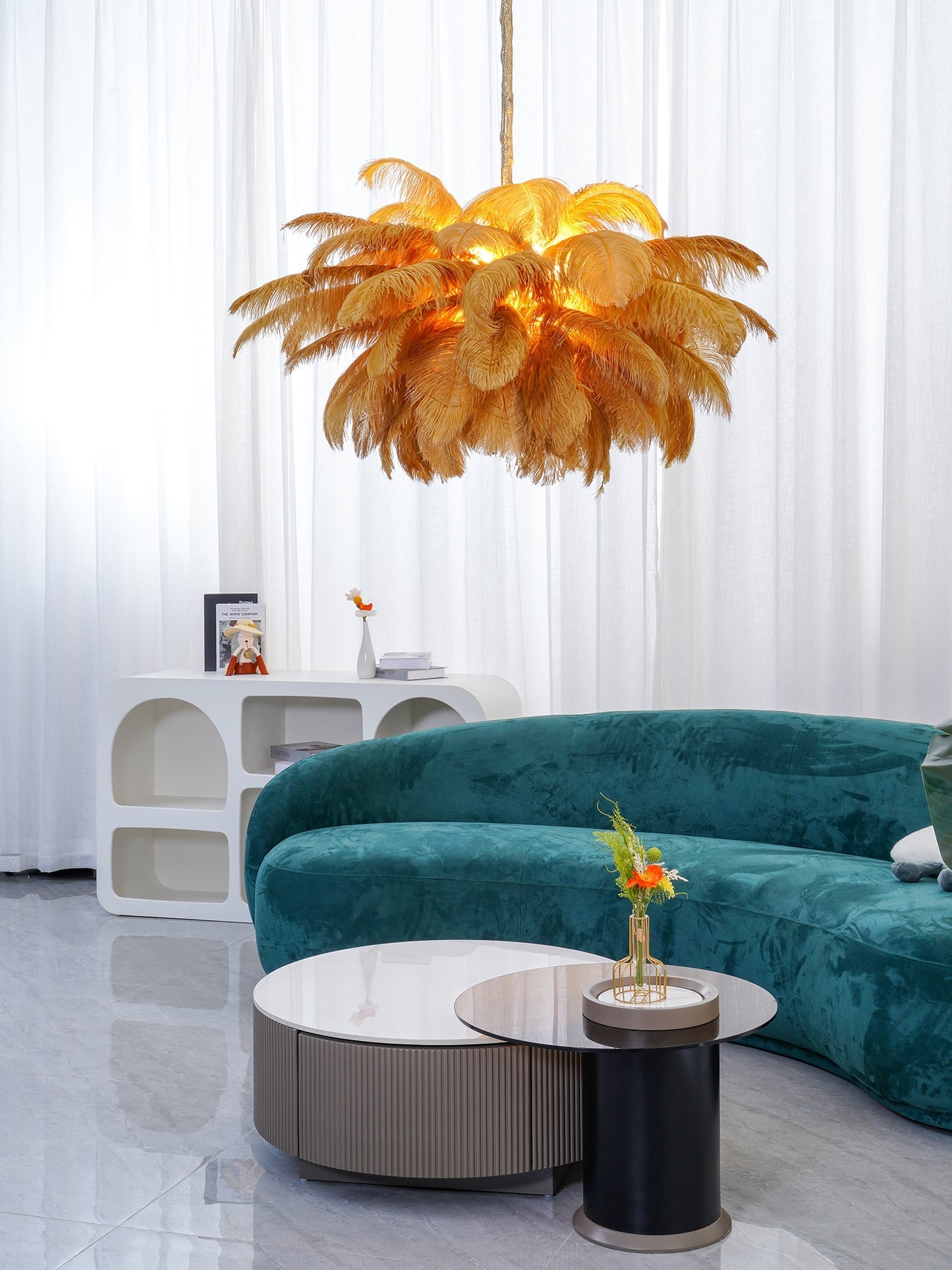 Fero Ostrich Feather Chandelier