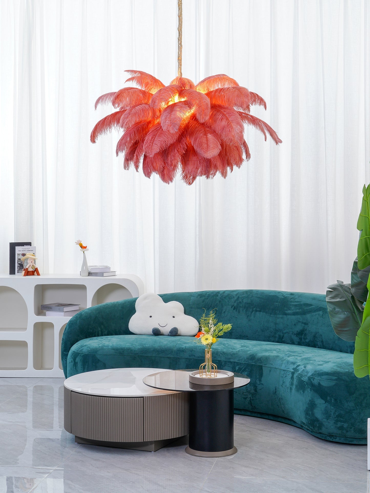 Fero Ostrich Feather Chandelier