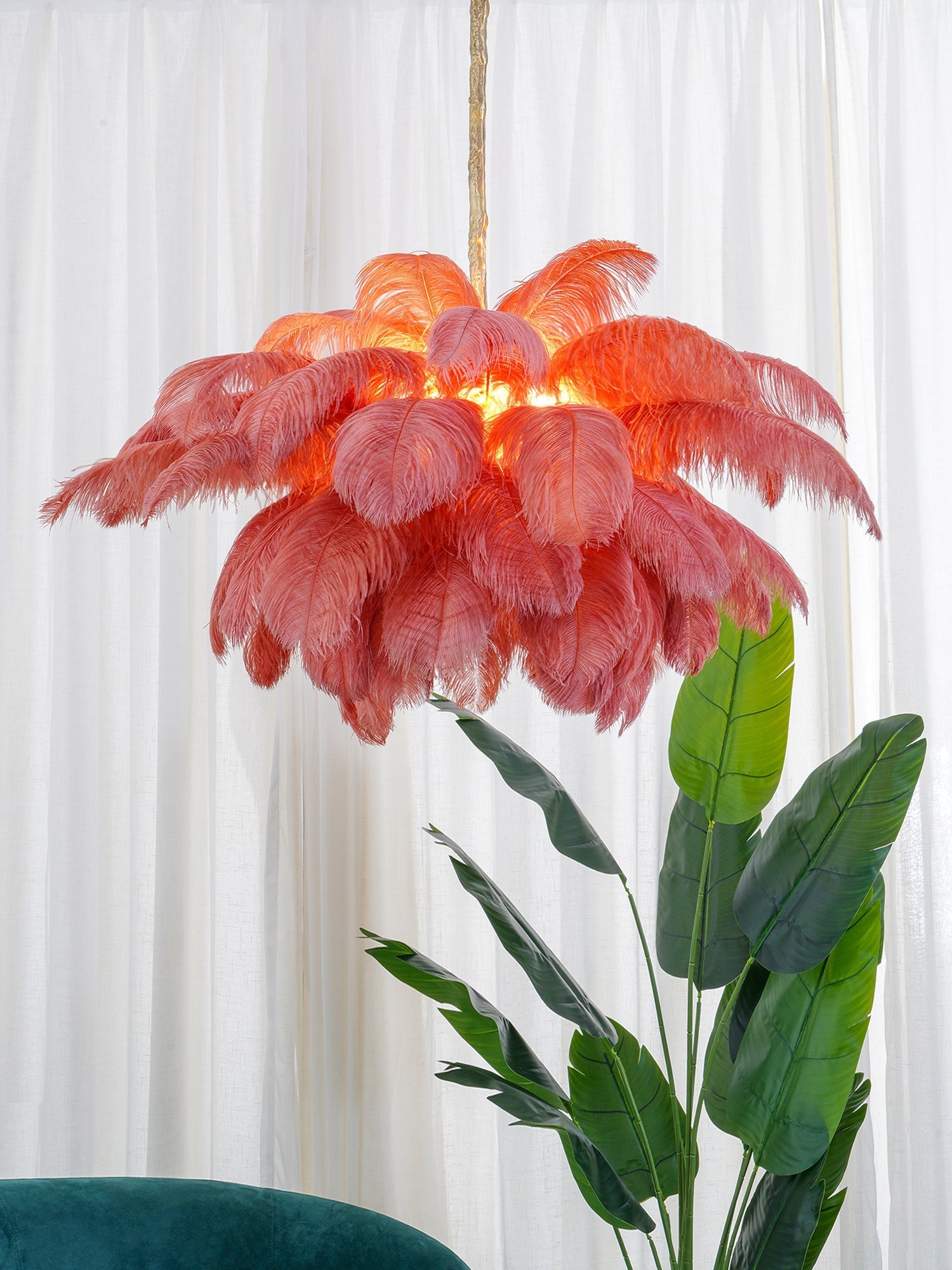 Fero Ostrich Feather Chandelier