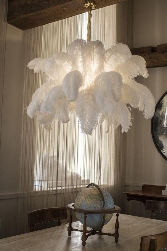 Fero Ostrich Feather Chandelier